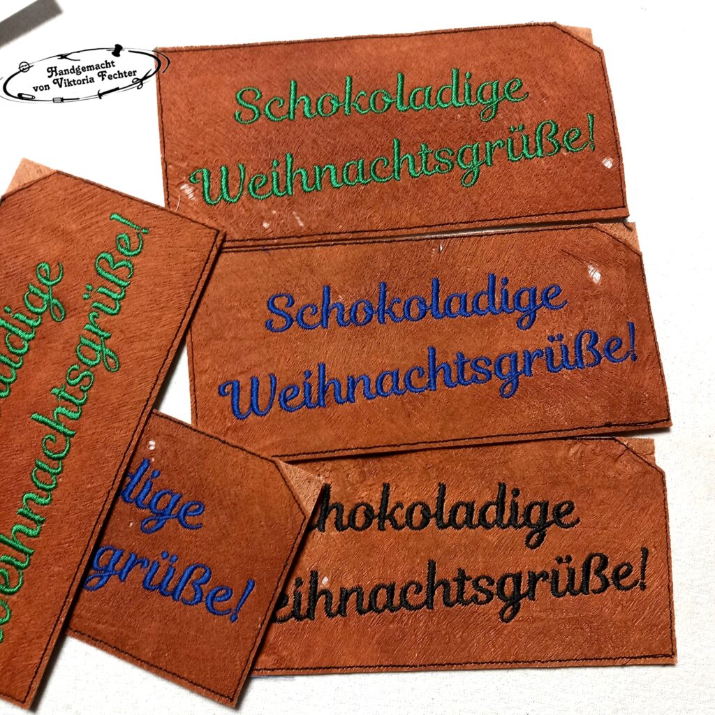 Weihnachtsgrüße-Schokohülle