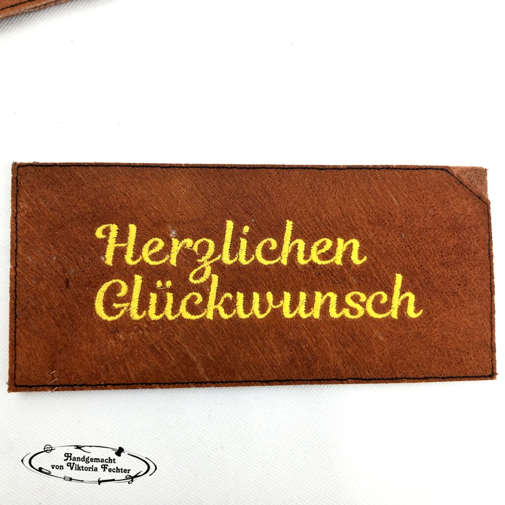 Herzlichen Glückwunsch-Schokohülle