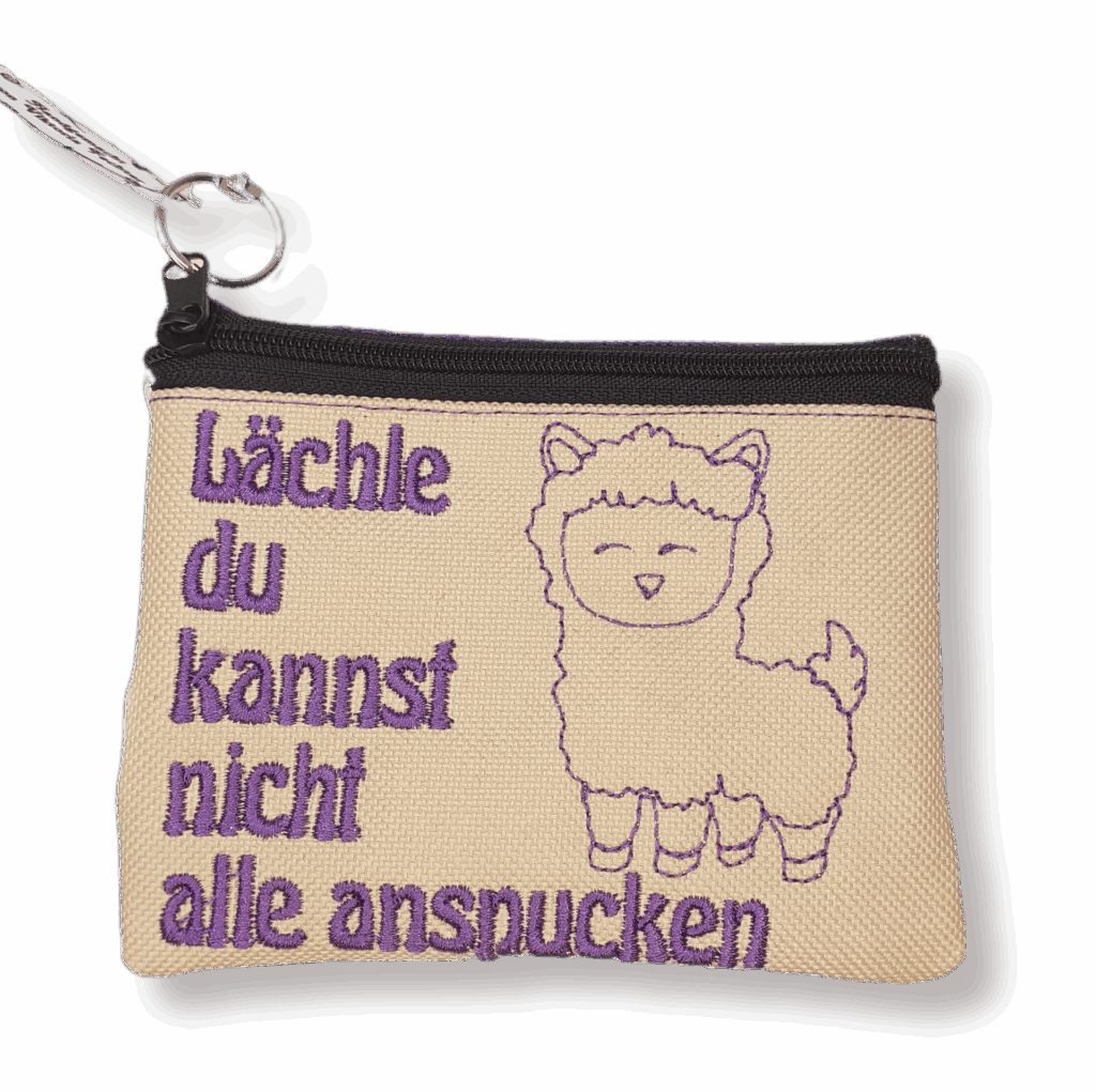 Geldbeutel Lama+Spruch