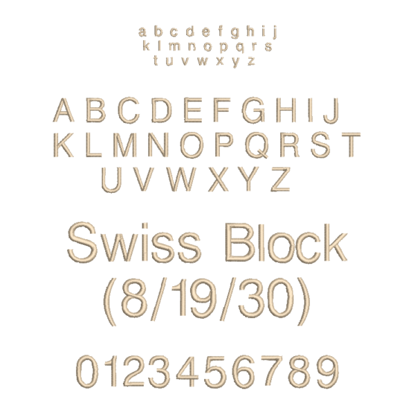 Text in Swiss Block