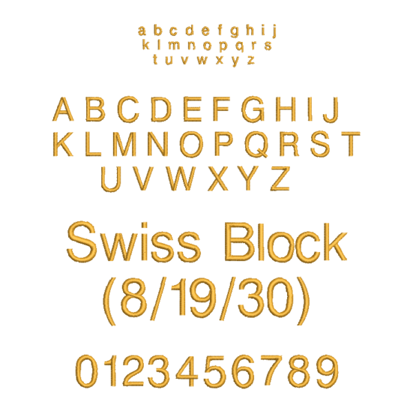 Text in Swiss Block
