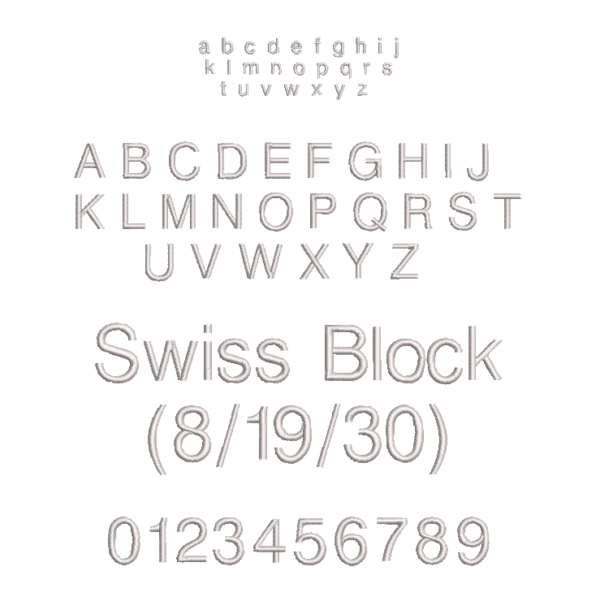 Text in Swiss Block