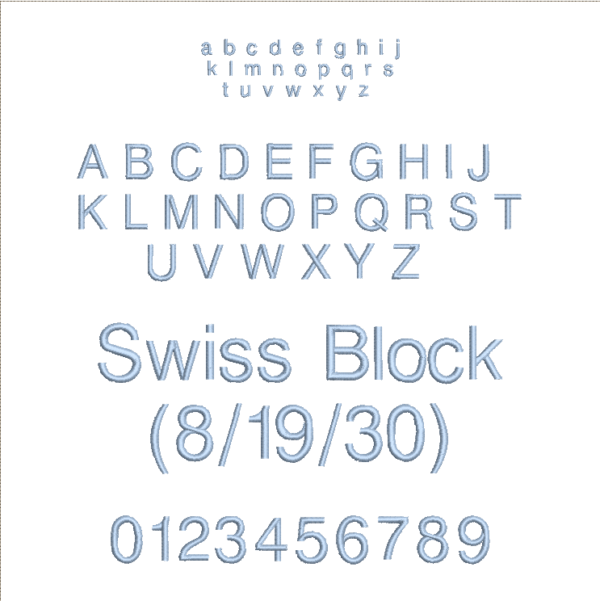 Text in Swiss Block