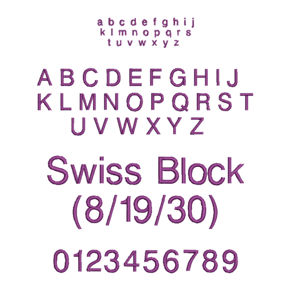 Text in Swiss Block