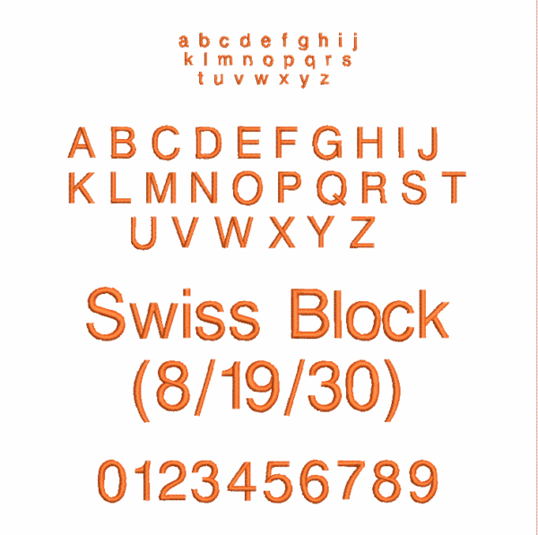 Text in Swiss Block