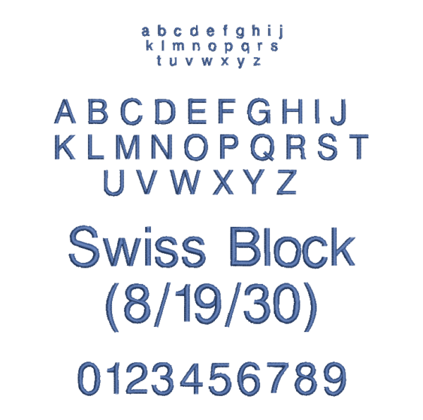 Text in Swiss Block