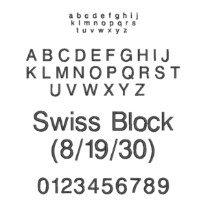 Text in Swiss Block