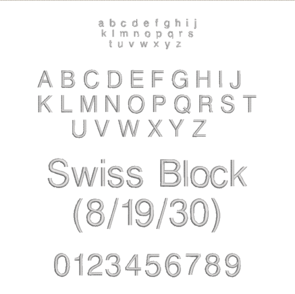 Text in Swiss Block