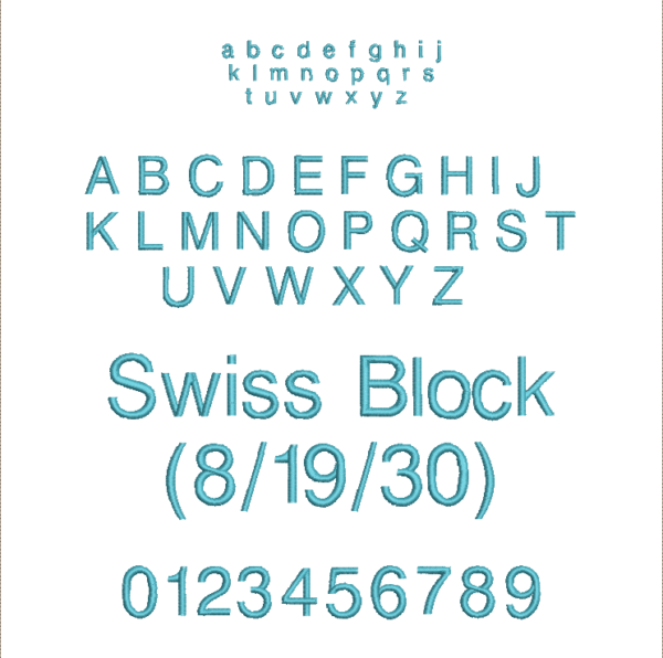 Text in Swiss Block