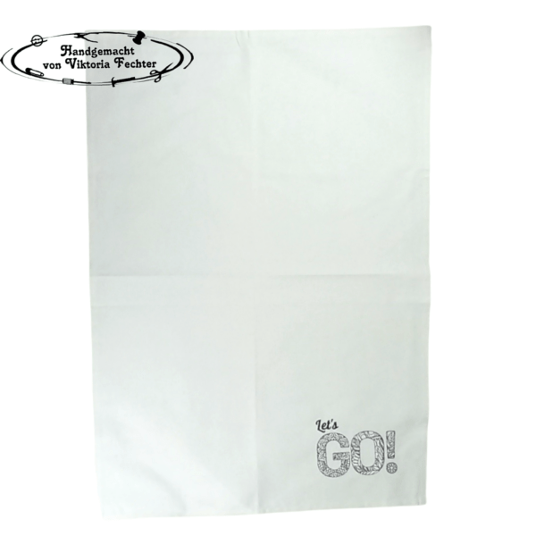 Geschirrtuch - Let`s GO - beige