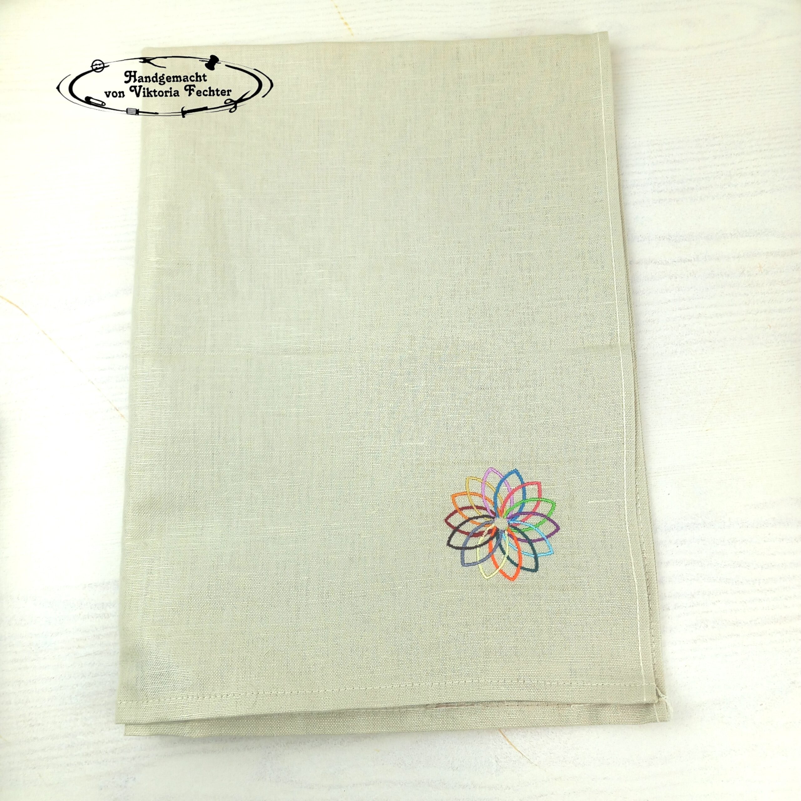 Geschirrtuch - Mandala - beige – Bild 1