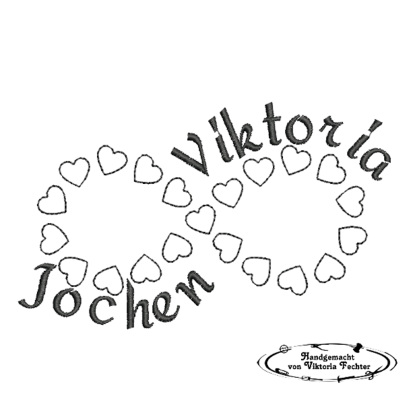 Stick- unendliches Herz + Namen