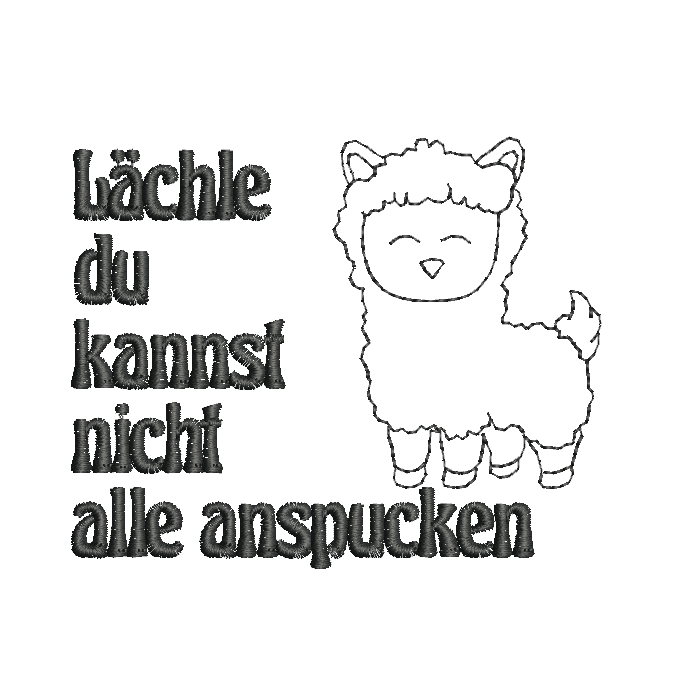 Lama+Spruch – Bild 1