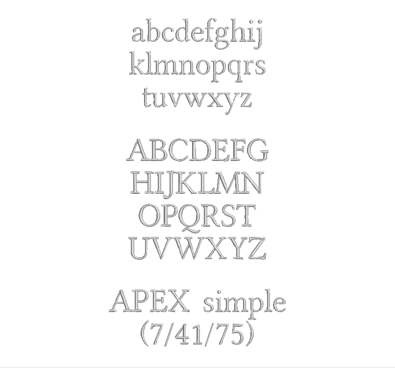 Text in Apex Höhe: 2 cm – Bild 15